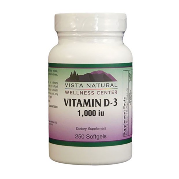 Vista Natural Wellness Vitamin D 3 1000 Iu 250 Softgel Caps