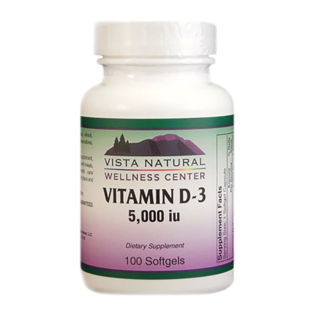 Vista Natural Wellness Vitamin D 3 5000 Iu 250 Softgel Caps