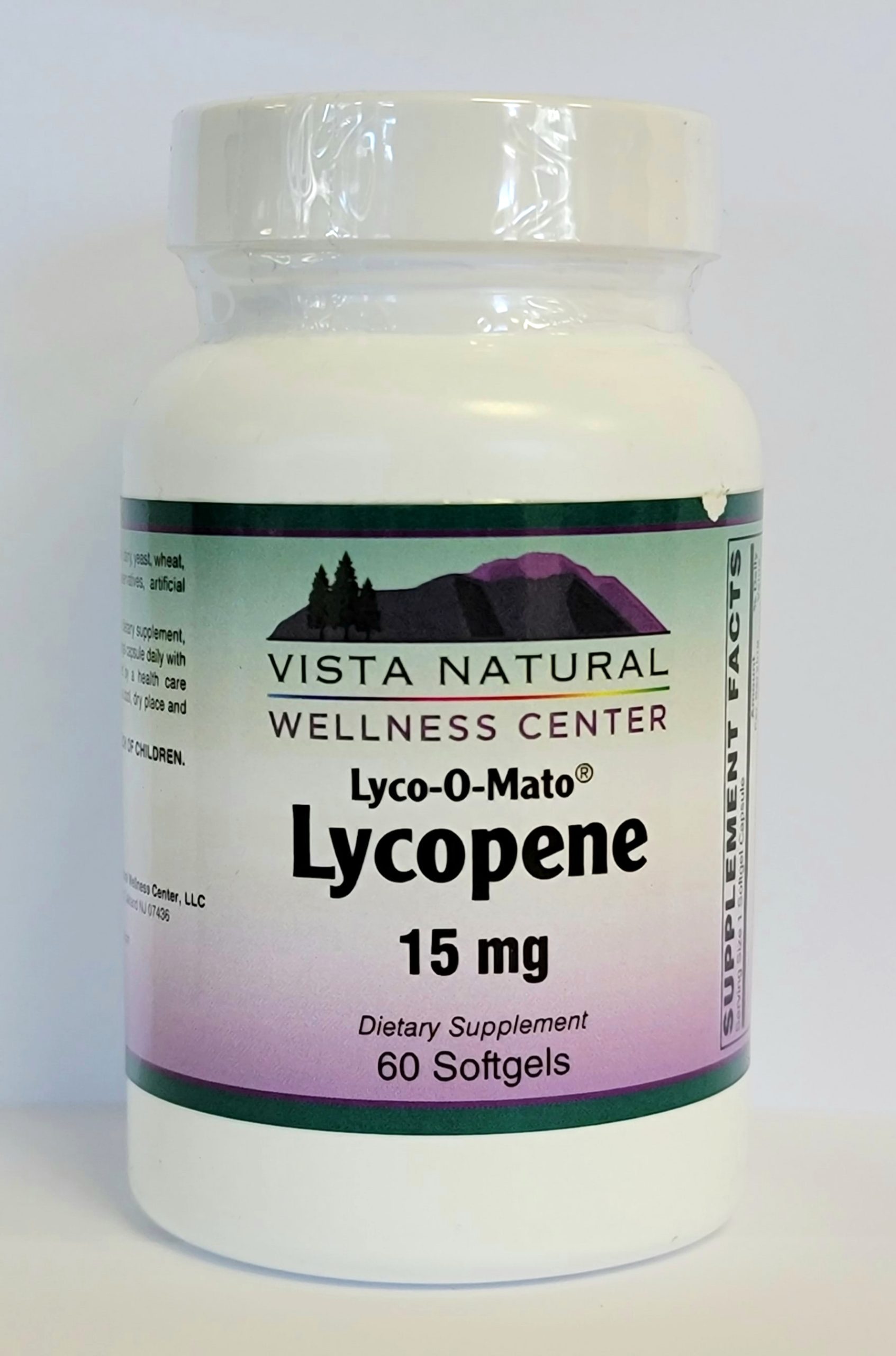 Vista Natural Wellness Lycopene 15mg. (60 Softgels)