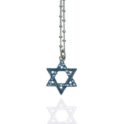 Leah Crystal Star of David Necklace by Anne Koplik