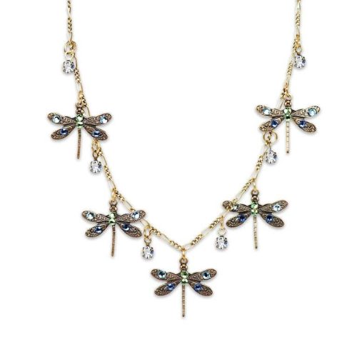 Livie Crystal Dragonfly Necklace by Anne Koplik